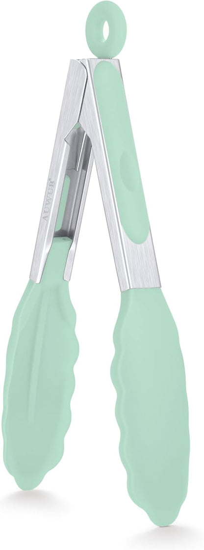 2-Pack Silicone Kitchen Tongs, 9 & 12 Inch, Non-Slip Cooking Set | Food Grade Silicone,BPA Free,Heat Resistant,Non-Slip Grip,Dishwasher Safe,For Daily & BBQ Use