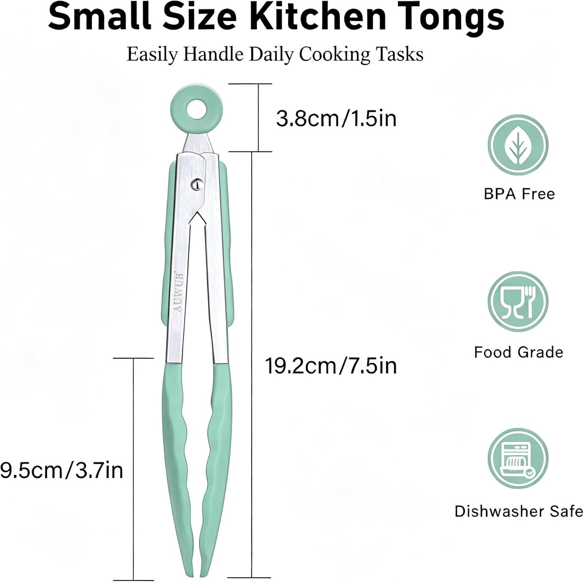 2-Pack Silicone Kitchen Tongs, 9 & 12 Inch, Non-Slip Cooking Set | Food Grade Silicone,BPA Free,Heat Resistant,Non-Slip Grip,Dishwasher Safe,For Daily & BBQ Use