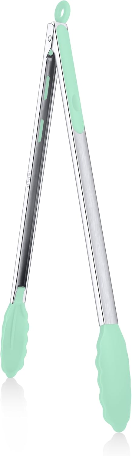 2-Pack Silicone Kitchen Tongs, 9 & 12 Inch, Non-Slip Cooking Set | Food Grade Silicone,BPA Free,Heat Resistant,Non-Slip Grip,Dishwasher Safe,For Daily & BBQ Use