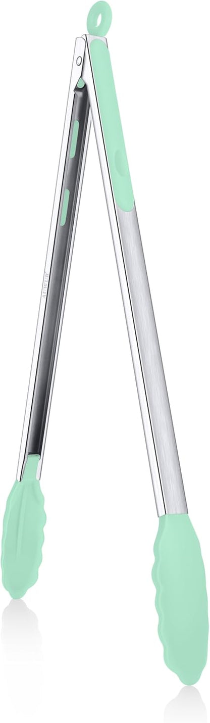 2-Pack Silicone Kitchen Tongs, 9 & 12 Inch, Non-Slip Cooking Set | Food Grade Silicone,BPA Free,Heat Resistant,Non-Slip Grip,Dishwasher Safe,For Daily & BBQ Use