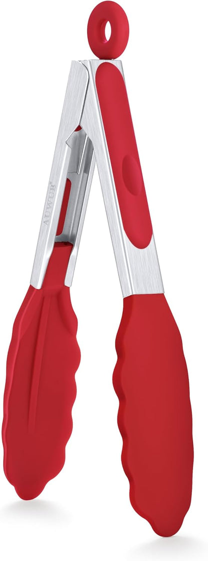 2-Pack Silicone Kitchen Tongs, 9 & 12 Inch, Non-Slip Cooking Set | Food Grade Silicone,BPA Free,Heat Resistant,Non-Slip Grip,Dishwasher Safe,For Daily & BBQ Use