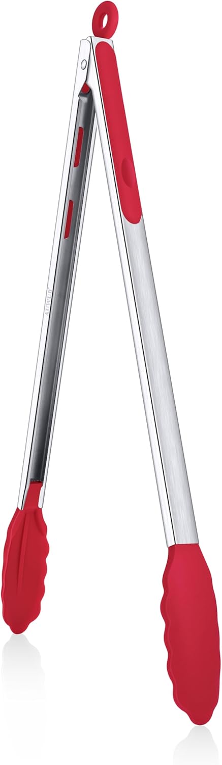 2-Pack Silicone Kitchen Tongs, 9 & 12 Inch, Non-Slip Cooking Set | Food Grade Silicone,BPA Free,Heat Resistant,Non-Slip Grip,Dishwasher Safe,For Daily & BBQ Use