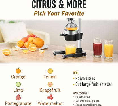 Cast Iron Manual Juicer for Orange Lemon Citrus Fruit & Lime
