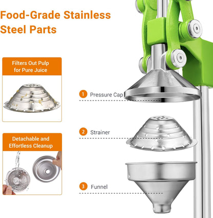 Cast Iron Manual Juicer for Orange Lemon Citrus Fruit & Lime