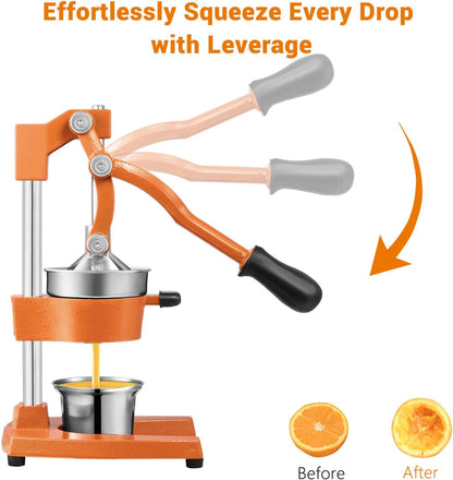 Cast Iron Manual Juicer for Orange Lemon Citrus Fruit & Lime
