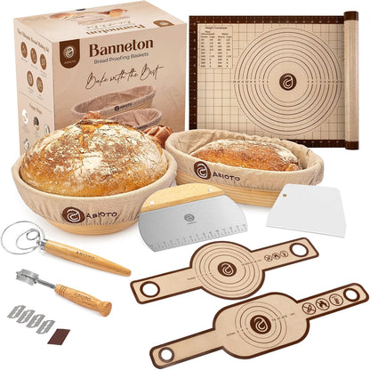 Banneton Baskets with Sourdough Bread Baking Supplies