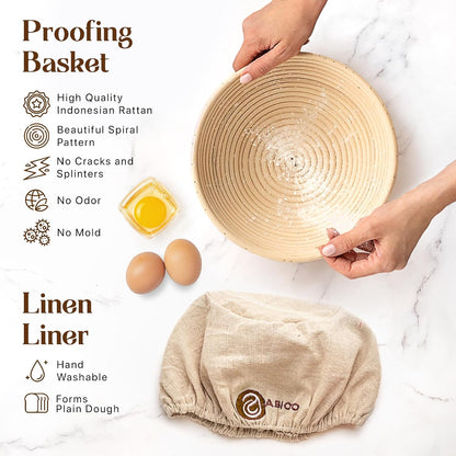 Banneton Baskets with Sourdough Bread Baking Supplies