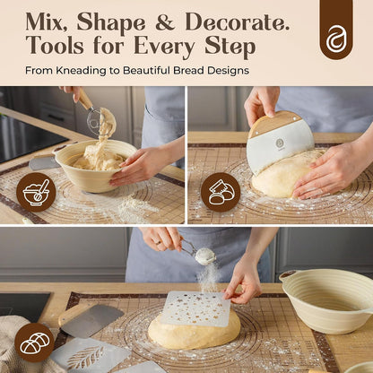 Banneton Baskets with Sourdough Bread Baking Supplies