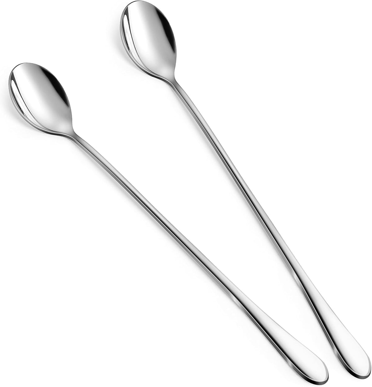 9-Inch Long Coffee Spoons for Coffee Bar, Coffee Stirrers Ice Cream Spoon Tea Spoons Stainless Steel Long Spoon for Cocktail Stirring Iced Tea, Coffee Bar Accessories (2-Pack)