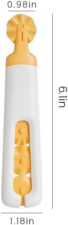 2 pcs Italian Pasta Cutter with 8 Replaceable Roller Cutters, White and Yellow, Professional Pastry Dough Tool for Baking