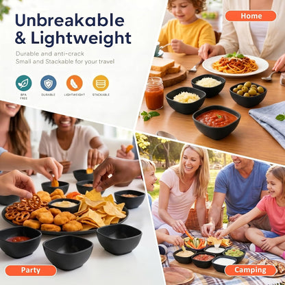 Wheat Straw Bowls 40 OZ, Unbreakable Salad Container for Lunch, Plastic Bowls with Lids, Microwavable Meal Prep Bowls for Cereal, Ramen, Soup, Leftovers - 4 Large Bowls and 4 Lids, Multi