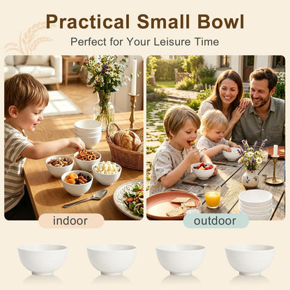 Wheat Straw Bowls 40 OZ, Unbreakable Salad Container for Lunch, Plastic Bowls with Lids, Microwavable Meal Prep Bowls for Cereal, Ramen, Soup, Leftovers - 4 Large Bowls and 4 Lids, Multi