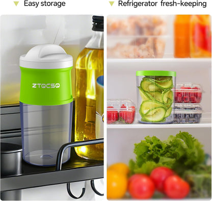4 in 1 Vegetable Spiralizer Slicer for Veggie Noodles, Adjustable Thickness | Zucchini Spiralizer Veggie Noodle Maker for Cucumber/Zoodle/Salad/Spaghetti/Pasta with Food Container, Cleaning Brush, Black