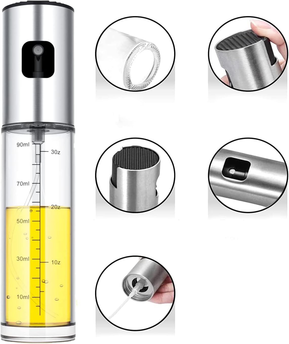Oil Sprayer for Cooking,100ml Olive Oil Spritzer,Oil Sprayer for Air Fryer, Salad,BBQ,Roasting