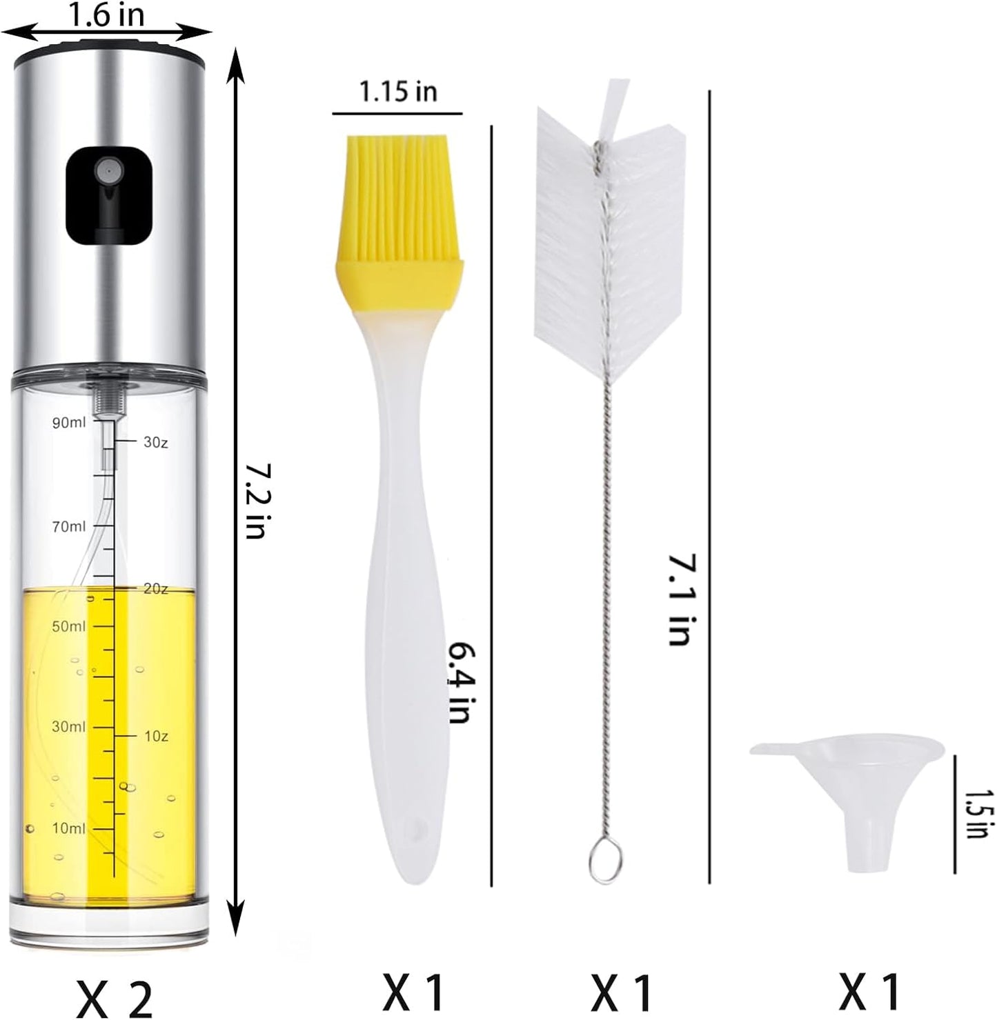 Oil Sprayer for Cooking,100ml Olive Oil Spritzer,Oil Sprayer for Air Fryer, Salad,BBQ,Roasting