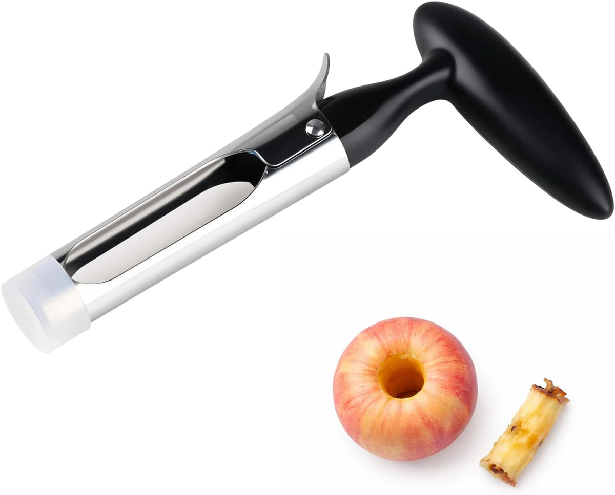 Apple Corer Tool, Ultra Sharp Serrated Blade, 304 Stainless Steel Apple Core Remover with Ergonomic Handle, Easy to Use & Clean, Dishwasher Safe for Apples, Pears & Baking – Red