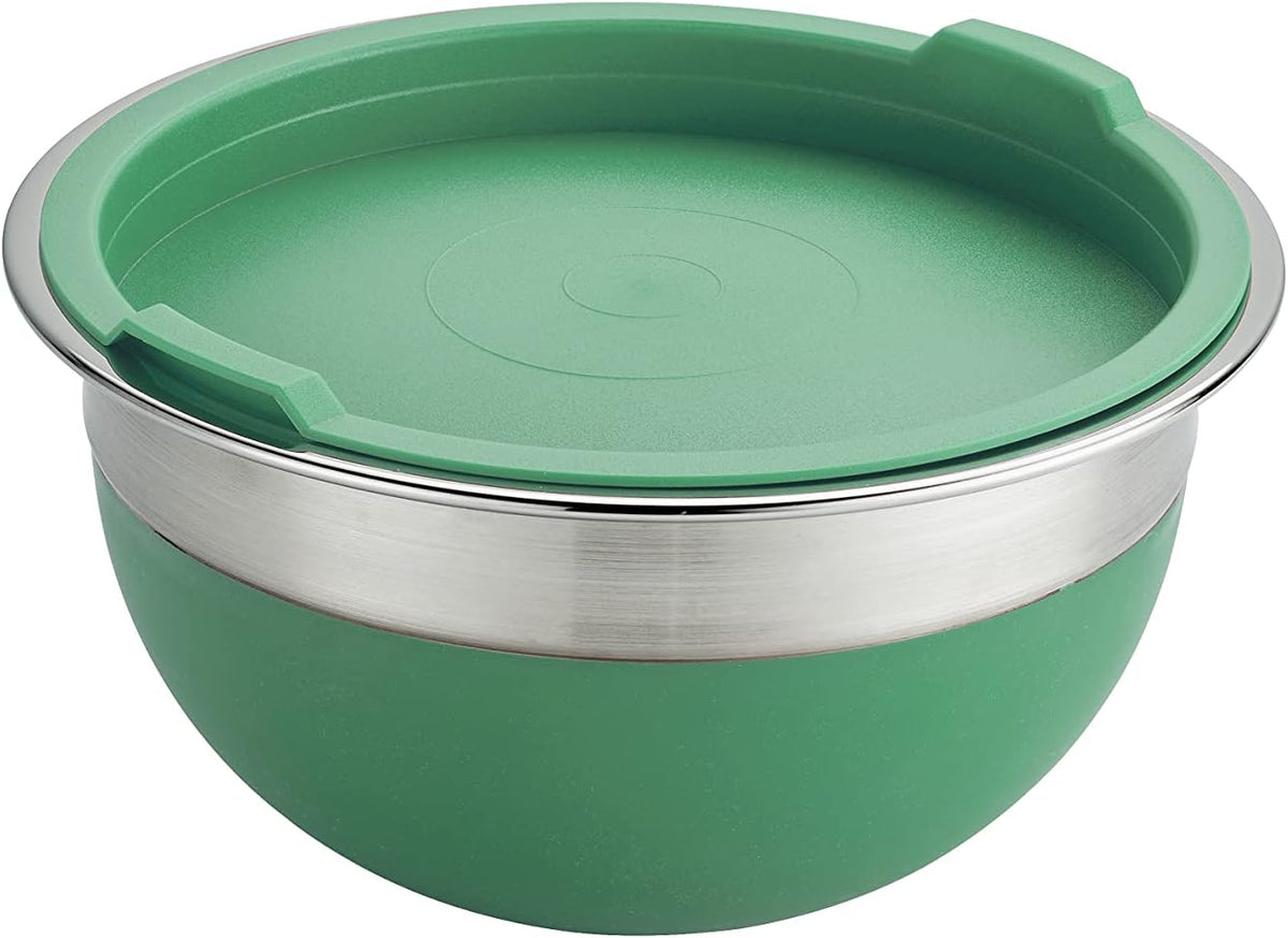 10 Pc Covered Stainless Steel and Silicone Mixing Bowl Set