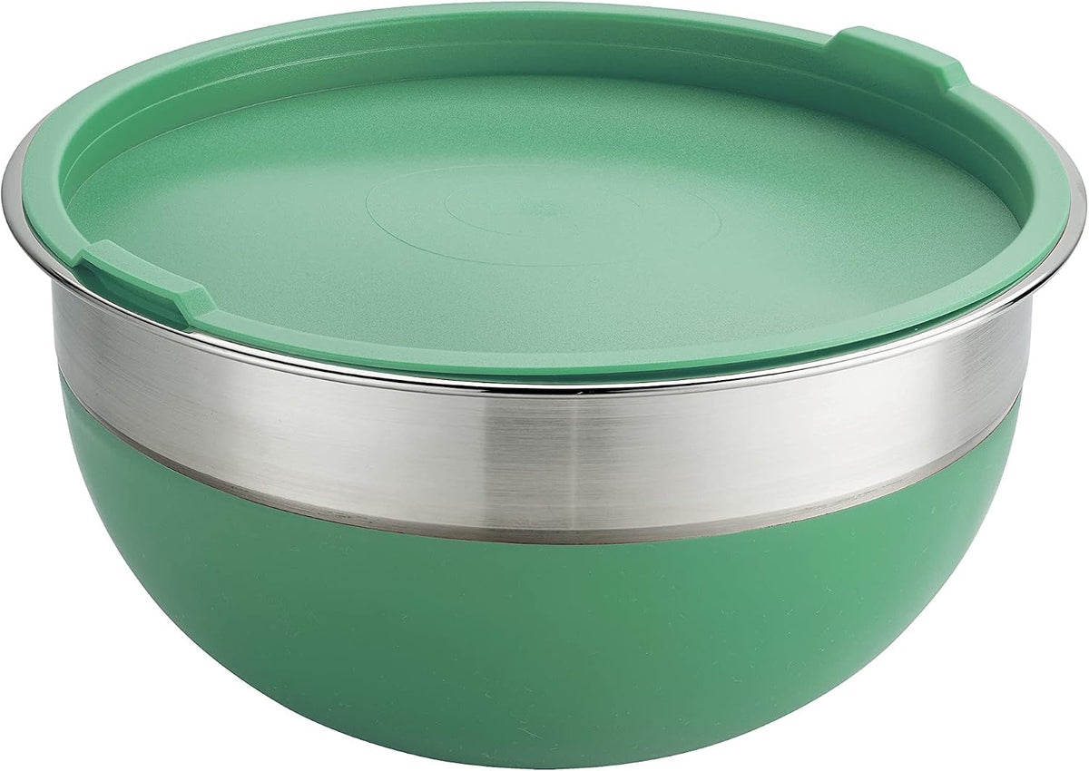10 Pc Covered Stainless Steel and Silicone Mixing Bowl Set
