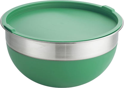 10 Pc Covered Stainless Steel and Silicone Mixing Bowl Set