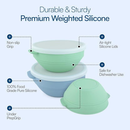 Pizza Dough Proofing Containers with Lids – 4-Pack Silicone Stackable Boxes for Pizza Dough Balls – Airtight, BPA-Free Rising Buckets – Microwave & Freezer Safe Storage Set