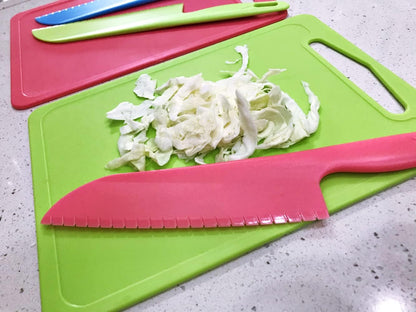 Professional Lettuce Knife, 11" Serrated Salad Cutter for Veggies, Fruit, Bread, Cake, Salad, Plastic Kitchen Nylon Knife for Cooking and Cutting to Prevent Turning Brown, Green