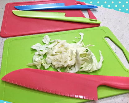 Professional Lettuce Knife, 11" Serrated Salad Cutter for Veggies, Fruit, Bread, Cake, Salad, Plastic Kitchen Nylon Knife for Cooking and Cutting to Prevent Turning Brown, Green