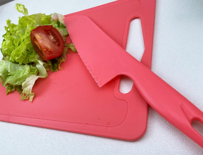 Professional Lettuce Knife, 11" Serrated Salad Cutter for Veggies, Fruit, Bread, Cake, Salad, Plastic Kitchen Nylon Knife for Cooking and Cutting to Prevent Turning Brown, Green