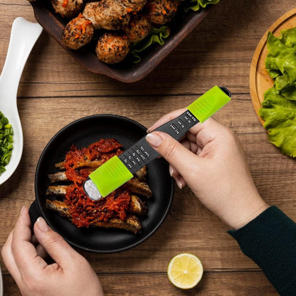Adjustable Measuring Spoon, 9-in-1 Teaspoon & Tablespoon, Sliding | Dry & Liquid, 1/8 TSP to 1 TBSP, Double-Ended, Dishwasher Safe, Food-Grade Plastic - Performore, Black & Green
