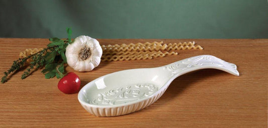 Italian Countryside Spoon Rest, 10-Inch, White