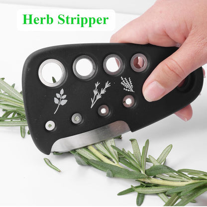 Kitchen Gadgets Set 6 Pieces, Space Saving Cooking Tools Kitchen Accessories-Garlic Grinder, Cheese Grater, Vegetable Peeler, Pizza Cutter, Herb Stripper, Bottle Opener, Gadgets Gift Set (Red)