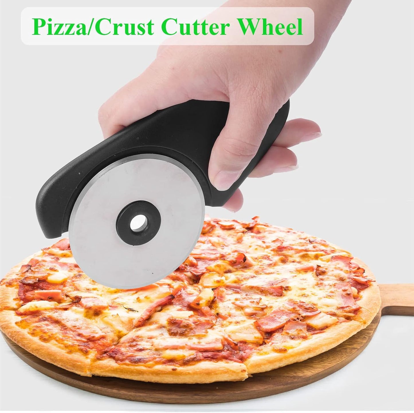 Kitchen Gadgets Set 6 Pieces, Space Saving Cooking Tools Kitchen Accessories-Garlic Grinder, Cheese Grater, Vegetable Peeler, Pizza Cutter, Herb Stripper, Bottle Opener, Gadgets Gift Set (Red)