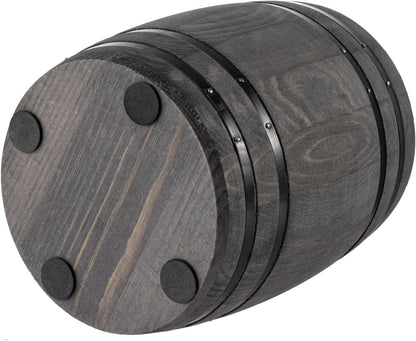 MyGift Wine Barrel Design Kitchen Utensil Crock, Vintage Rustic Burnt Wood Cooking Tool Holder | Vintage Farmhouse Style Cooking Tool Storage Holder for spatulas, spoons, whisks, and accessories, Countertop Organizer