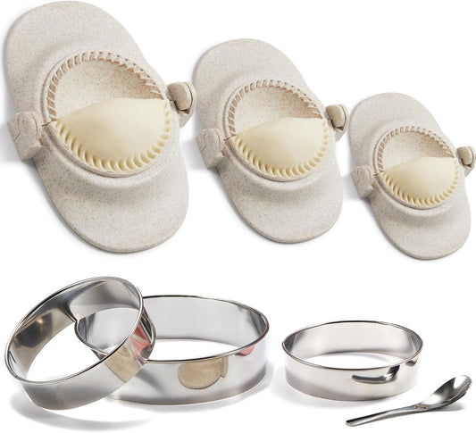 Dumpling Maker, Empanadas Press Mold Maker Set 3sizes (4"+3"+2.6")