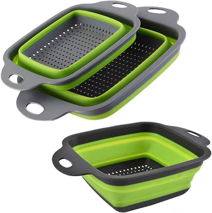 Collapsible over sink Colander Combo Pack 15.55 x 10.2 x 1.7
