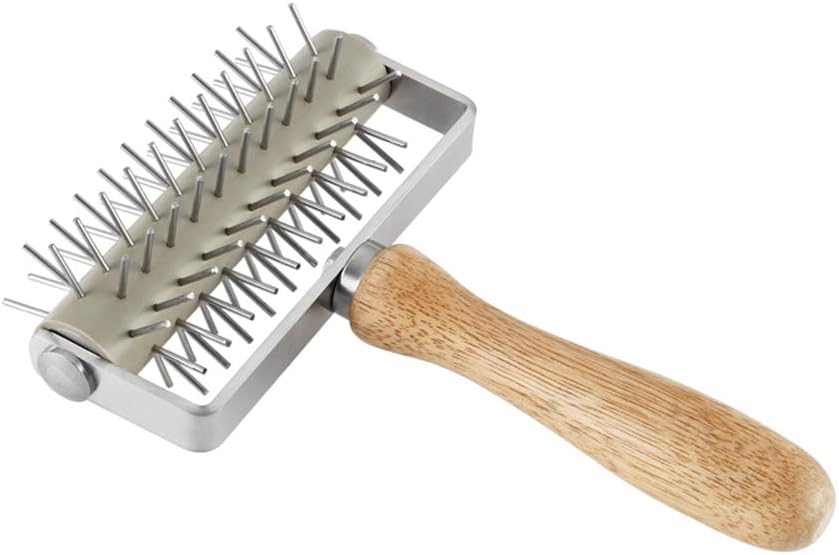 Homemade Stainless Steel Pizza Cake Pie Bread Pastry Baking Tool Dough Docker Needle Roller Wheel