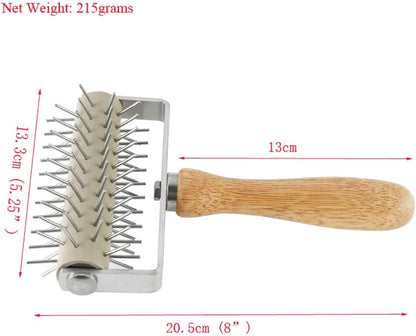 Homemade Stainless Steel Pizza Cake Pie Bread Pastry Baking Tool Dough Docker Needle Roller Wheel