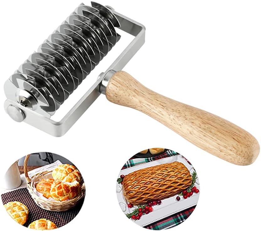 Homemade Stainless Steel Pizza Cake Pie Bread Pastry Baking Tool Dough Docker Needle Roller Wheel