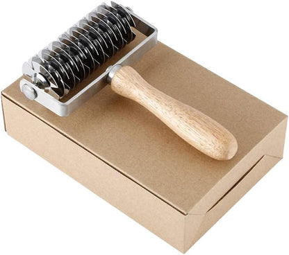 Homemade Stainless Steel Pizza Cake Pie Bread Pastry Baking Tool Dough Docker Needle Roller Wheel