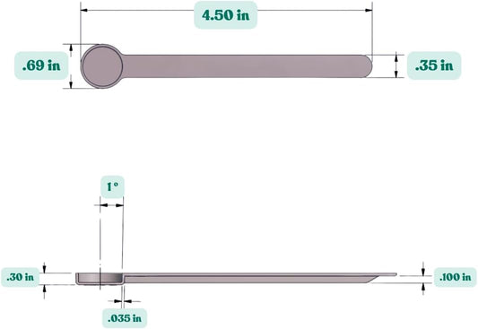 1/4 Teaspoon (1.25 mL) Long Handle Plastic Measuring Spoon for Coffee, Protein Powder, Pet Food, Spices, Grains, Dry Goods – Food-Grade BPA-Free (Pack of 1) - Colors B