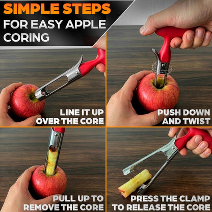 Apple Corer Tool, Stainless Steel Core Remover for Fruit, 7.3 Inches