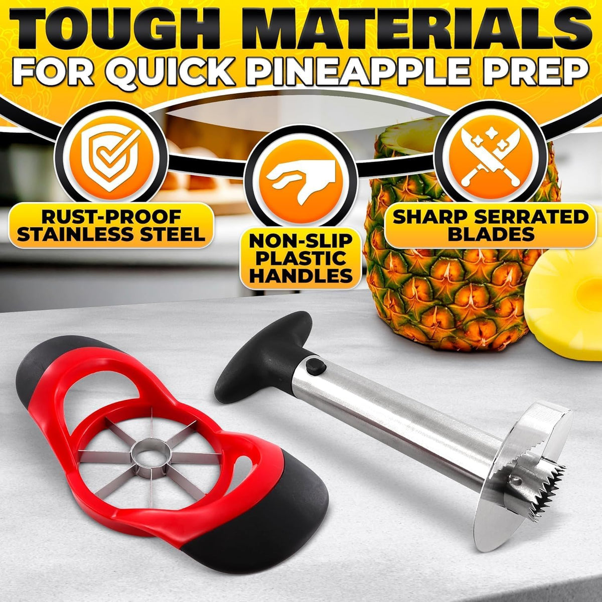 Apple Corer Tool, Stainless Steel Core Remover for Fruit, 7.3 Inches
