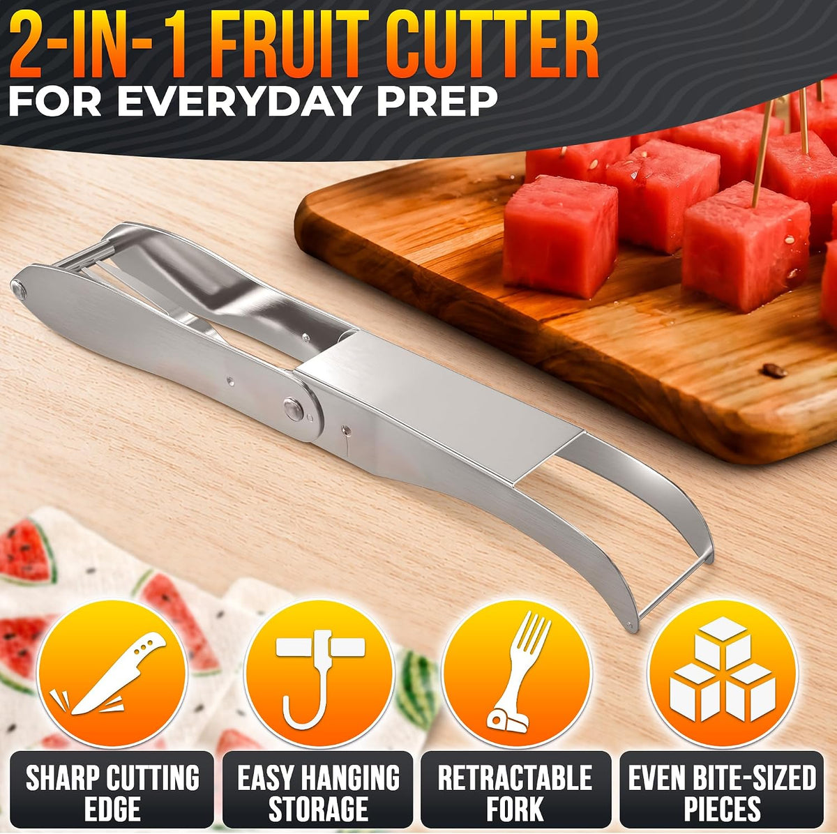 Apple Corer Tool, Stainless Steel Core Remover for Fruit, 7.3 Inches