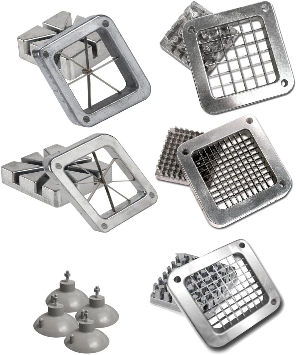 Duty Commercial Grade French Fry Cutter Replacement Blades includes 1/2, 1/4 and 3/8 Dicer Blades and Blocks and 6 plus 8 wedge blades and blocks