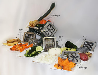 Duty Commercial Grade French Fry Cutter Replacement Blades includes 1/2, 1/4 and 3/8 Dicer Blades and Blocks and 6 plus 8 wedge blades and blocks