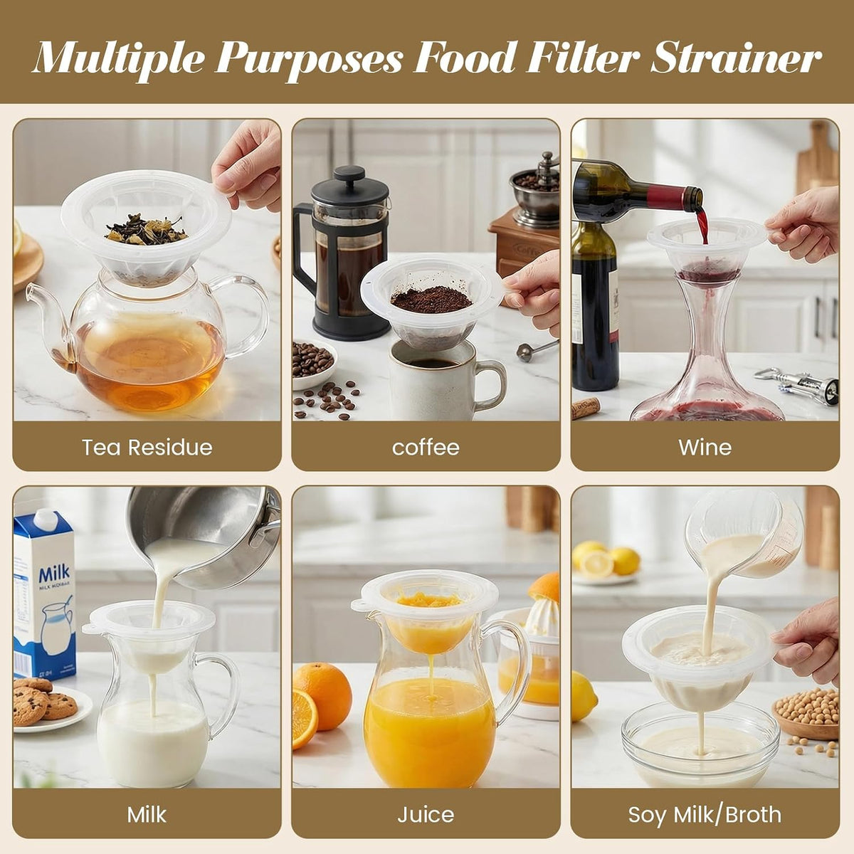 WMKGG 304 Stainless Steel Funnel,Funnels for Kitchen Use Filling Bottles