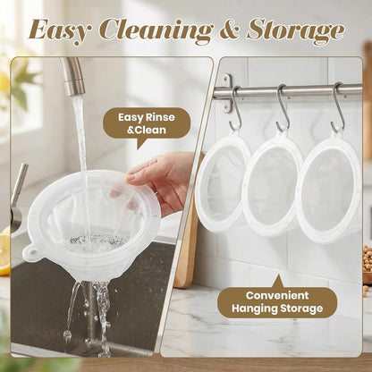 WMKGG 304 Stainless Steel Funnel,Funnels for Kitchen Use Filling Bottles