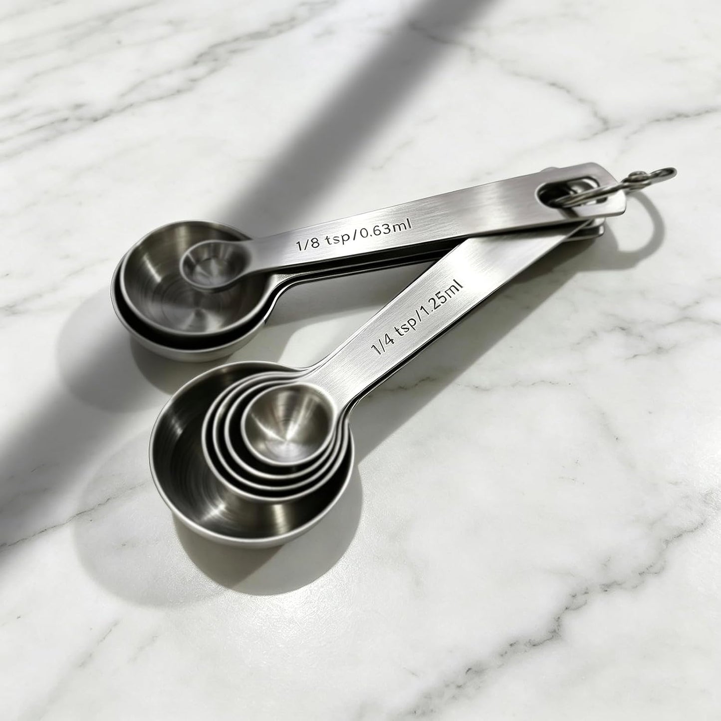 13 Pcs Measuring Spoons Tablespoon Teaspoon, Heavy Duty Metal 430 | 1/8 tsp, 1/4 tsp, 1/2 tsp, 3/4 tsp, 1 tsp, 1/2 tbsp, 2/3 tbsp & 1 tbsp Dry and Liquid Ingredients