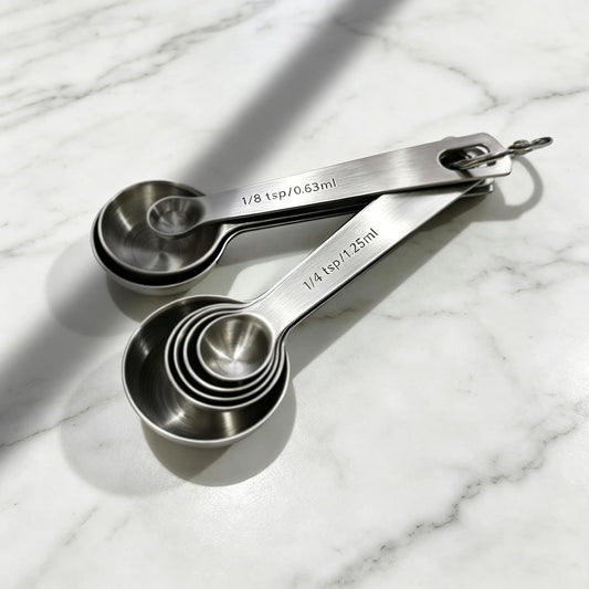 13 Pcs Measuring Spoons Tablespoon Teaspoon, Heavy Duty Metal 430 | 1/8 tsp, 1/4 tsp, 1/2 tsp, 3/4 tsp, 1 tsp, 1/2 tbsp, 2/3 tbsp & 1 tbsp Dry and Liquid Ingredients