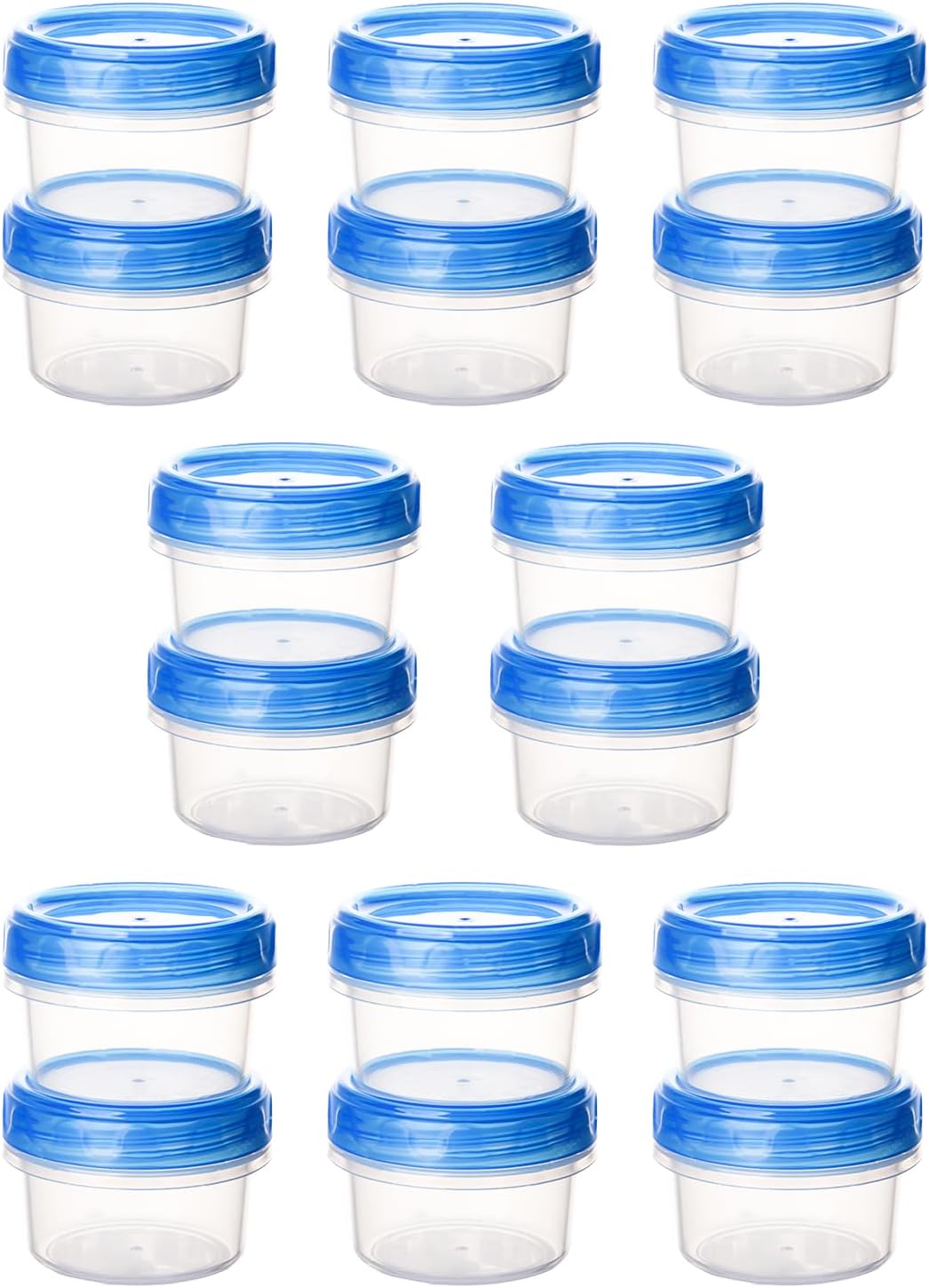 Salad Dressing Containers, [8 Pack*2 oz] Reusable Easy to Open Dressing, Condiment, Sauce, Dip Containers to Go With Leak-Proof Twist Top Lids, Bpa Free, Safe For Microwave, Freezer, Dishwasher