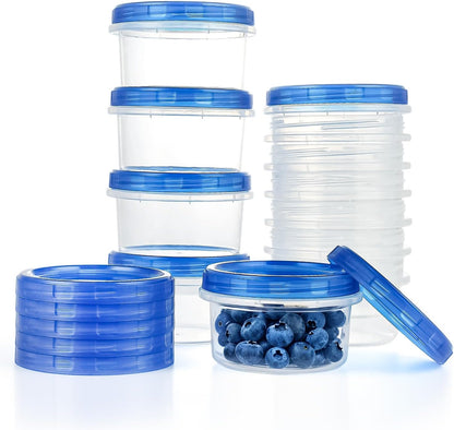 Salad Dressing Containers, [8 Pack*2 oz] Reusable Easy to Open Dressing, Condiment, Sauce, Dip Containers to Go With Leak-Proof Twist Top Lids, Bpa Free, Safe For Microwave, Freezer, Dishwasher